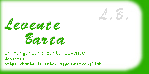 levente barta business card